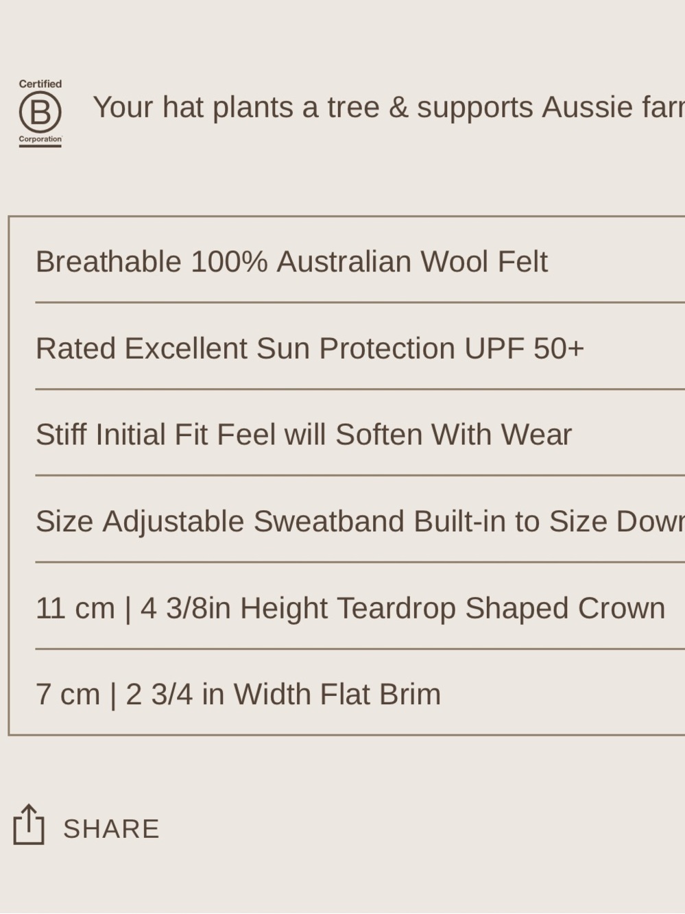 Will + Bear Cooper Coffee | Brown Western Hat | size L - Picture 8 of 9
